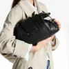 Borsa da viaggio Bar Holdall media in pelle Biker nera