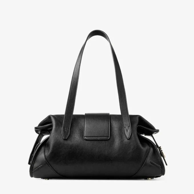 Borsa da viaggio Bar Holdall media in pelle Biker nera