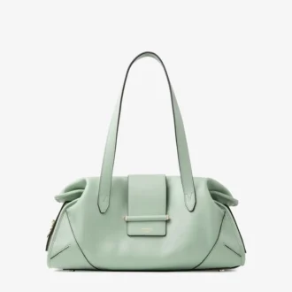 Borsa da viaggio Bar Holdall Medium in pelle Verde Biker Borsa da viaggio Bar Holdall Medium in pelle Verde Biker
