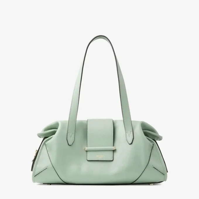 Borsa da viaggio Bar Holdall Medium in pelle Verde Biker Borsa da viaggio Bar Holdall Medium in pelle Verde Biker