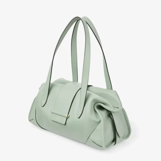 Borsa da viaggio Bar Holdall Medium in pelle Verde Biker Borsa da viaggio Bar Holdall Medium in pelle Verde Biker