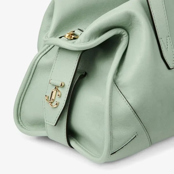 Borsa da viaggio Bar Holdall Medium in pelle Verde Biker Borsa da viaggio Bar Holdall Medium in pelle Verde Biker