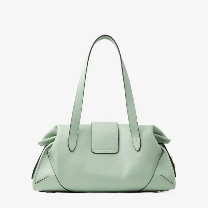 Borsa da viaggio Bar Holdall Medium in pelle Verde Biker Borsa da viaggio Bar Holdall Medium in pelle Verde Biker