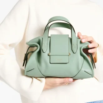 Borsa da viaggio Bar Holdall Small Borsa da viaggio in pelle Verde Biker