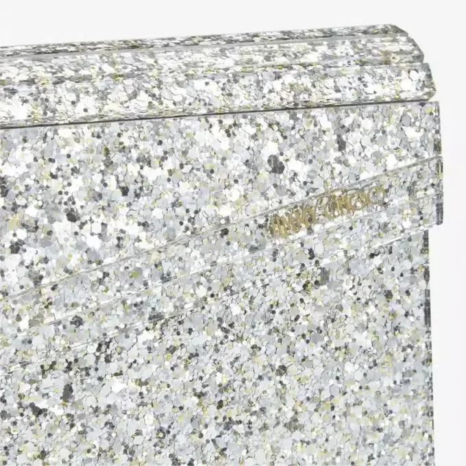 Borsa in acrilico con glitter grossolani color Champagne Borsa in acrilico con glitter grossolani color Champagne