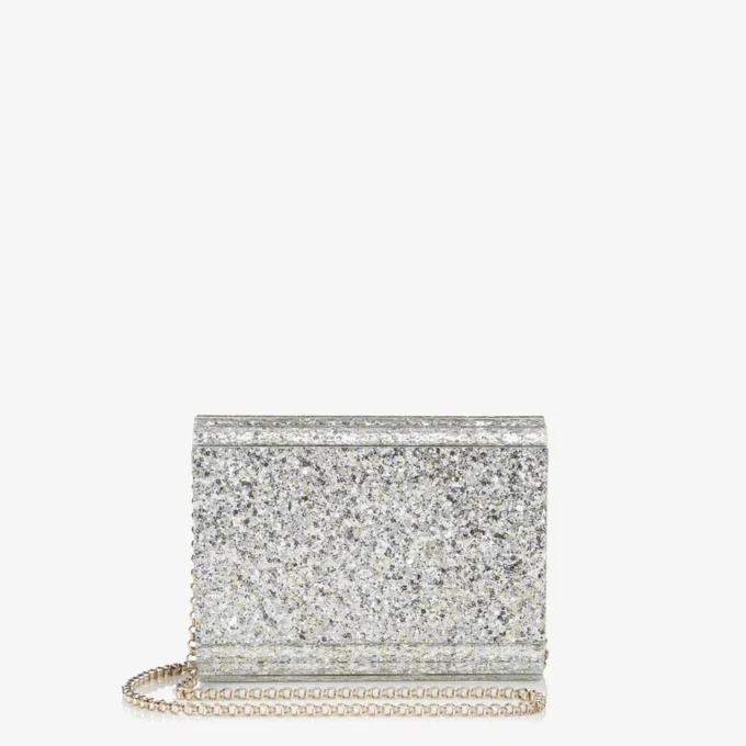 Borsa in acrilico con glitter grossolani color Champagne Borsa in acrilico con glitter grossolani color Champagne