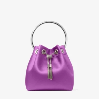 borsa in raso bon bon violet orchid con manico a bracciale in metallo 1 330x330 - Borsa in raso Bon Bon Violet Orchid con manico a bracciale in metallo
