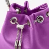 Borsa in raso Bon Bon Violet Orchid con manico a bracciale in metallo Borsa in raso Bon Bon Violet Orchid con manico a bracciale in metallo