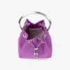 Borsa in raso Bon Bon Violet Orchid con manico a bracciale in metallo Borsa in raso Bon Bon Violet Orchid con manico a bracciale in metallo