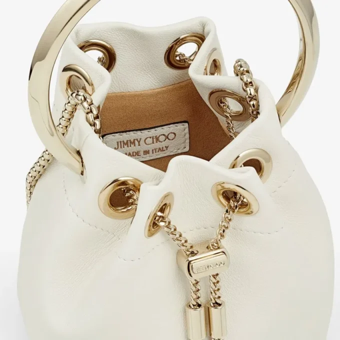 Borsa Mini Bon Bon in nappa liscia color latte Borsa Mini Bon Bon in nappa liscia color latte
