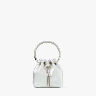 Borsa mini Bon Bon in nappa metallizzata argento Borsa mini Bon Bon in nappa metallizzata argento