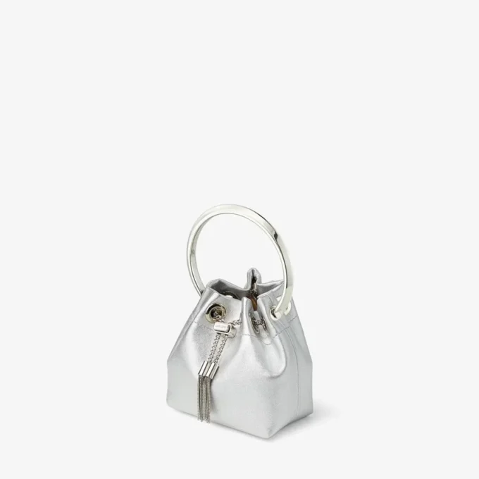 Borsa mini Bon Bon in nappa metallizzata argento Borsa mini Bon Bon in nappa metallizzata argento