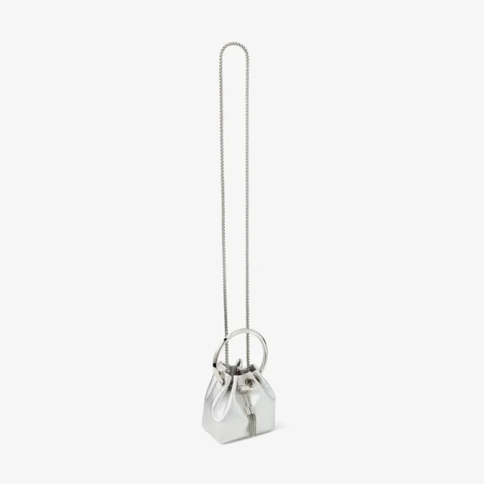 Borsa mini Bon Bon in nappa metallizzata argento Borsa mini Bon Bon in nappa metallizzata argento