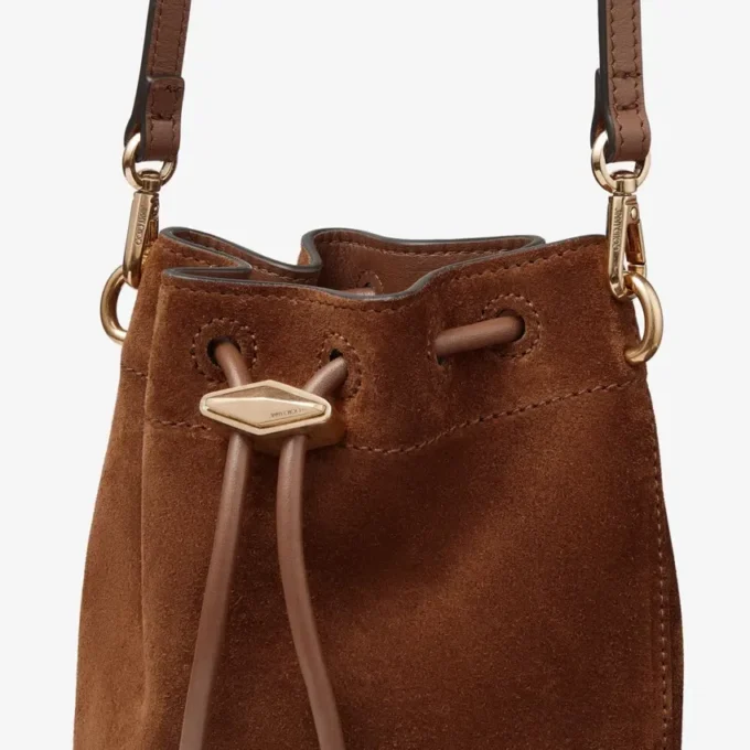 Borsa mini in pelle scamosciata color cuoio Cinch Borsa mini in pelle scamosciata color cuoio Cinch