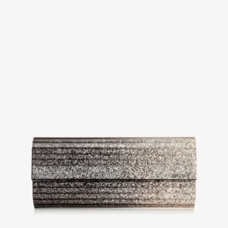 Borsa Sweetie in acrilico glitterato sfumato nero e champagne