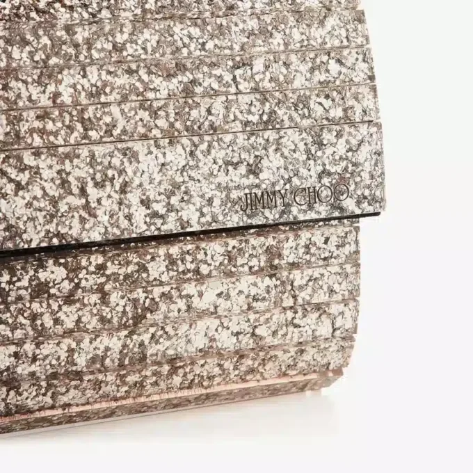 Borsa Sweetie in acrilico glitterato sfumato nero e champagne Borsa Sweetie in acrilico glitterato sfumato nero e champagne