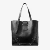 Borsa Tote Bar Vertical Tote Medium Borsa Tote in morbida pelle di vitello martellata nera con stelle in rilievo Borsa Tote Bar Vertical Tote Medium Borsa Tote in morbida pelle di vitello martellata nera con stelle in rilievo