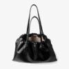 Borsa Tote con Cordino Tote grande in pelle nappa nera con cordino e logo jimmy choo goffrato