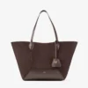 Borsa Tote Diamond media in pelle scamosciata color caffè Borsa Tote Diamond media in pelle scamosciata color caffè