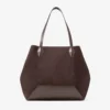 Borsa Tote Diamond media in pelle scamosciata color caffè Borsa Tote Diamond media in pelle scamosciata color caffè