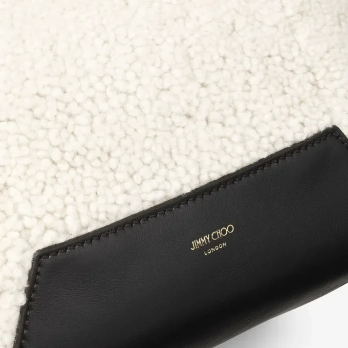 Borsa Tote Diamond media in shearling naturale Borsa Tote Diamond media in shearling naturale