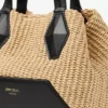 Borsa Tote Diamond Mini in rafia naturale Borsa Tote Diamond Mini in rafia naturale