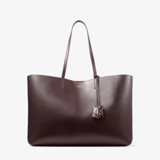 Borsa tote Nine2Five East-West in morbida pelle di vitello color merlot intenso