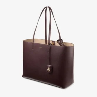 Borsa tote Nine2Five East-West in morbida pelle di vitello color merlot intenso
