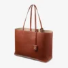 Borsa tote Nine2Five East-West in pelle con stampa Elaphe color cognac Borsa tote Nine2Five East-West in pelle con stampa Elaphe color cognac