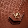 Borsa tote Nine2Five East-West in pelle con stampa Elaphe color cognac Borsa tote Nine2Five East-West in pelle con stampa Elaphe color cognac