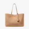 Borsa Tote Nine2Five East-West in pelle scamosciata color caramello Borsa Tote Nine2Five East-West in pelle scamosciata color caramello
