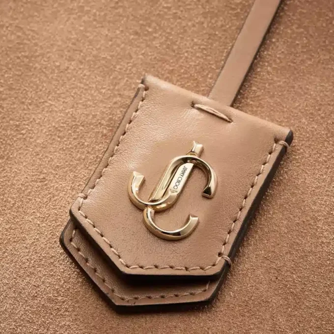 Borsa Tote Nine2Five East-West in pelle scamosciata color caramello Borsa Tote Nine2Five East-West in pelle scamosciata color caramello