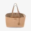 Borsa Tote Nine2Five East-West in pelle scamosciata color caramello Borsa Tote Nine2Five East-West in pelle scamosciata color caramello