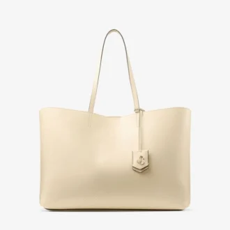 Borsa Tote Nine2Five East-West in pelle stampata Elaphe color Buttermilk