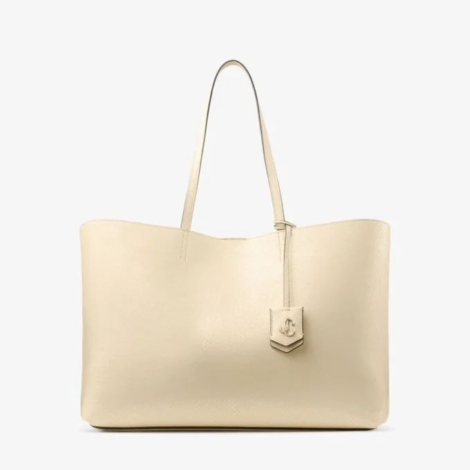 Borsa Tote Nine2Five East-West in pelle stampata Elaphe color Buttermilk Borsa Tote Nine2Five East-West in pelle stampata Elaphe color Buttermilk