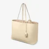 Borsa Tote Nine2Five East-West in pelle stampata Elaphe color Buttermilk Borsa Tote Nine2Five East-West in pelle stampata Elaphe color Buttermilk