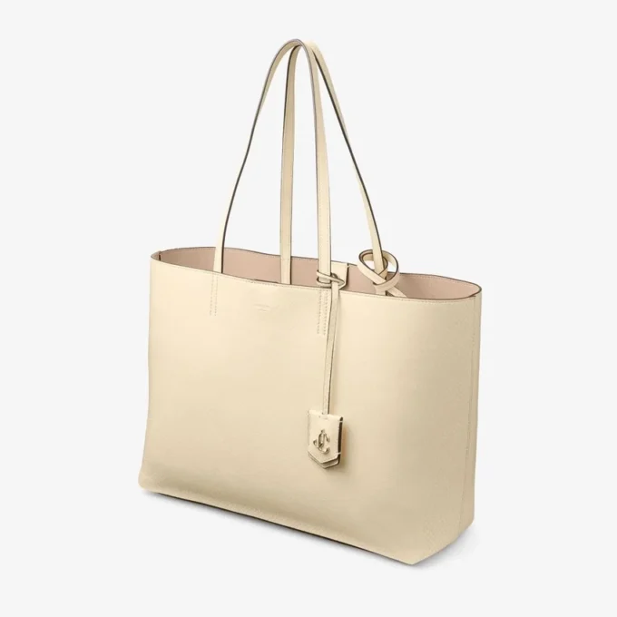 Borsa Tote Nine2Five East-West in pelle stampata Elaphe color Buttermilk Borsa Tote Nine2Five East-West in pelle stampata Elaphe color Buttermilk