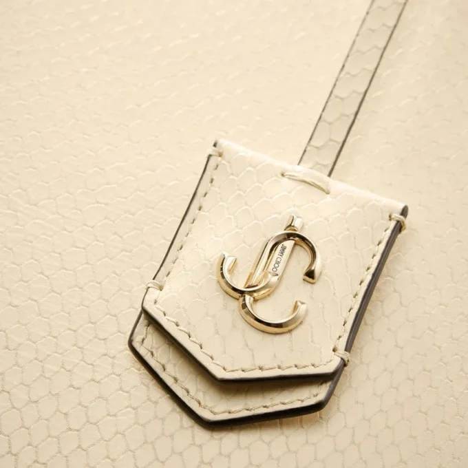 Borsa Tote Nine2Five East-West in pelle stampata Elaphe color Buttermilk Borsa Tote Nine2Five East-West in pelle stampata Elaphe color Buttermilk