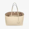 Borsa Tote Nine2Five East-West in pelle stampata Elaphe color Buttermilk Borsa Tote Nine2Five East-West in pelle stampata Elaphe color Buttermilk
