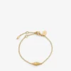 Bracciale a maglie sottili a rombi Bracciale a catena sottile con finitura dorata