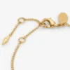 Bracciale a maglie sottili a rombi Bracciale a catena sottile con finitura dorata