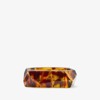 Bracciale sfaccettato Bracciale sfaccettato in acrilico tartarugato Bracciale sfaccettato Bracciale sfaccettato in acrilico tartarugato