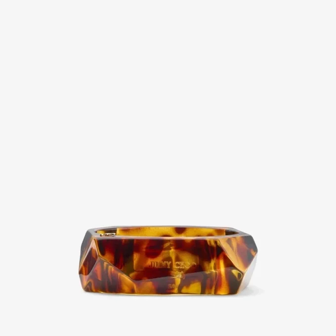 Bracciale sfaccettato Bracciale sfaccettato in acrilico tartarugato Bracciale sfaccettato Bracciale sfaccettato in acrilico tartarugato