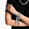 Bracciale Zendra Bracciale in cristallo con finitura argento Bracciale Zendra Bracciale in cristallo con finitura argento