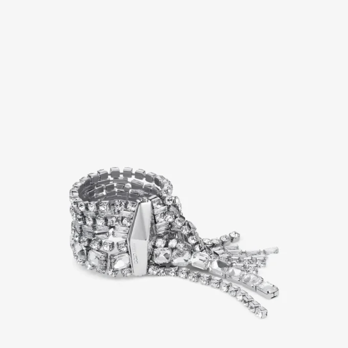 Bracciale Zendra Bracciale in cristallo con finitura argento Bracciale Zendra Bracciale in cristallo con finitura argento