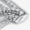 Bracciale Zendra Bracciale in cristallo con finitura argento Bracciale Zendra Bracciale in cristallo con finitura argento