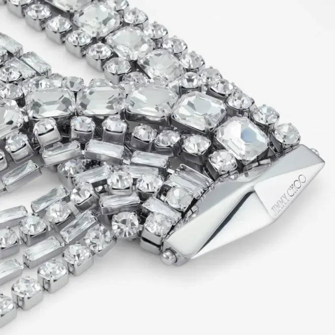 Bracciale Zendra Bracciale in cristallo con finitura argento Bracciale Zendra Bracciale in cristallo con finitura argento