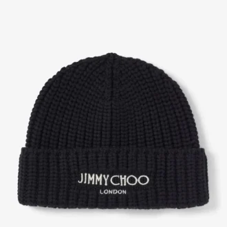 Cappello Yuki in maglia Cashwool nero Cappello Yuki in maglia Cashwool nero