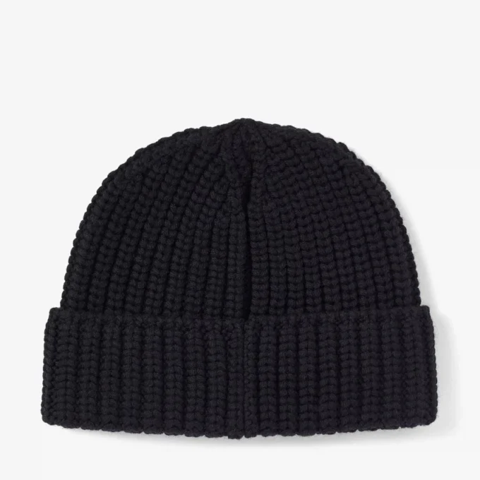 Cappello Yuki in maglia Cashwool nero Cappello Yuki in maglia Cashwool nero
