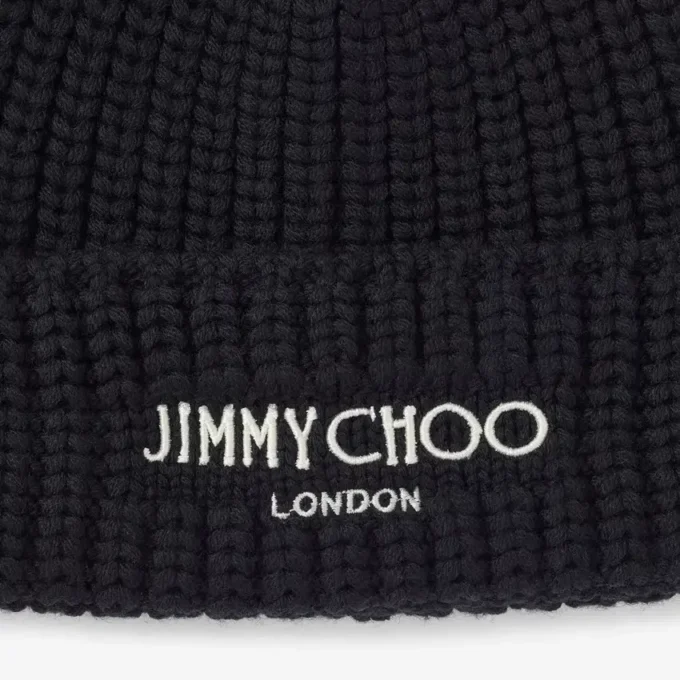 Cappello Yuki in maglia Cashwool nero Cappello Yuki in maglia Cashwool nero